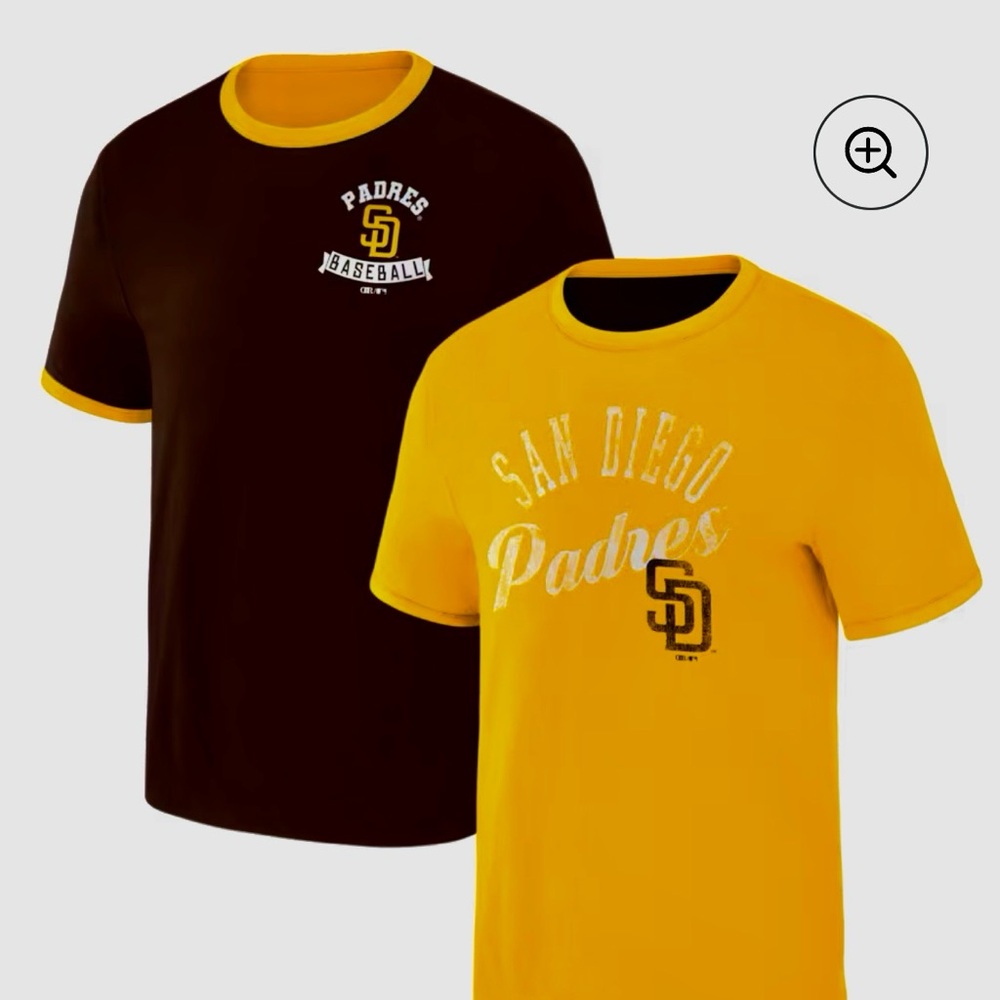 San Diego Padres Darius Rucker Collection Two-Way Reversible T-Shirt NWT